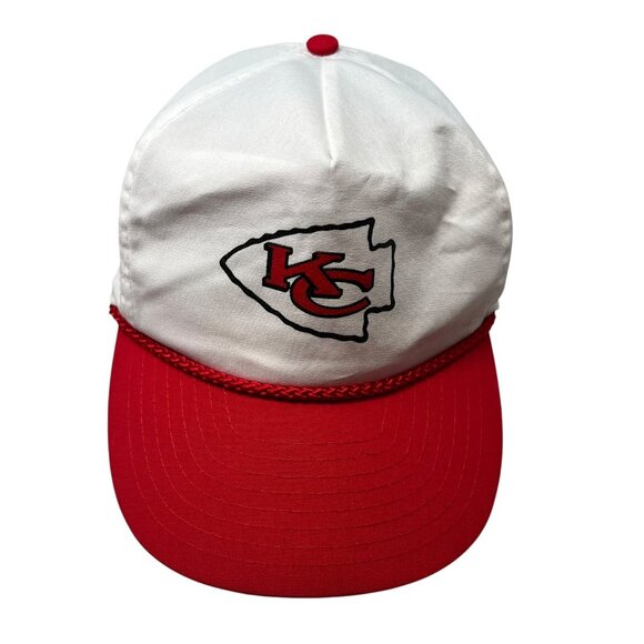 Kansas City Chiefs Vintage Rope Trucker Snapback Hat Cap 90's 80's Dad NFL Retro - Picture 2 of 10